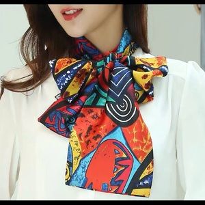Skinny scarf, Silky feel scarf, High quality